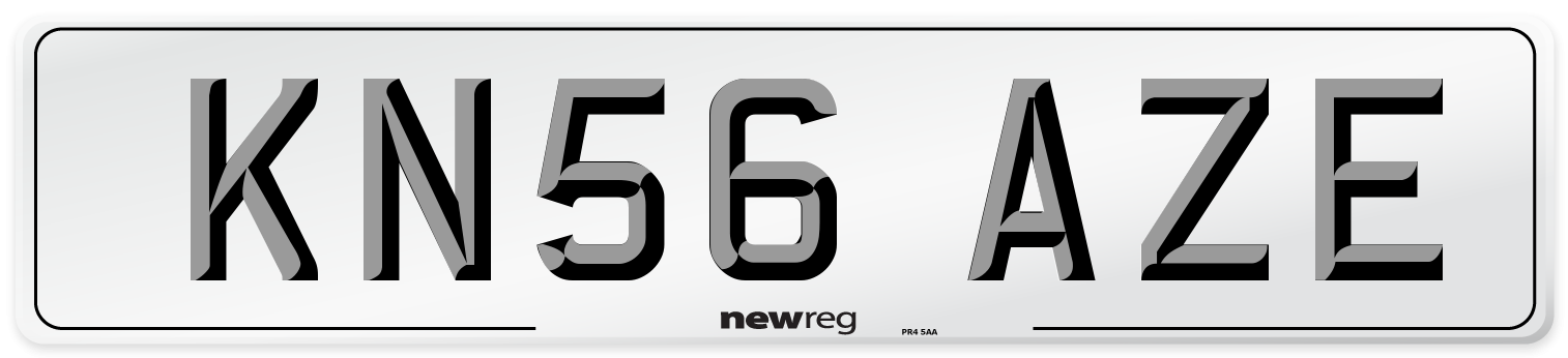 KN56 AZE Number Plate from New Reg